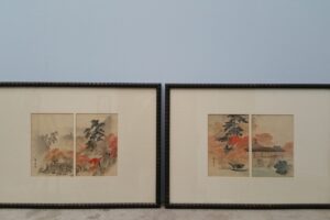 Sobun Morikawa (Pittore Giapponese 1847 – 1902) Coppia di incisioni antiche (Xilografie)